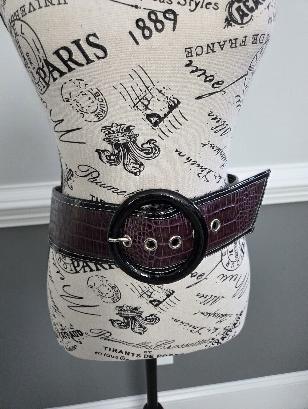 Leatherock Genuine Leather Wide Burgundy Belt